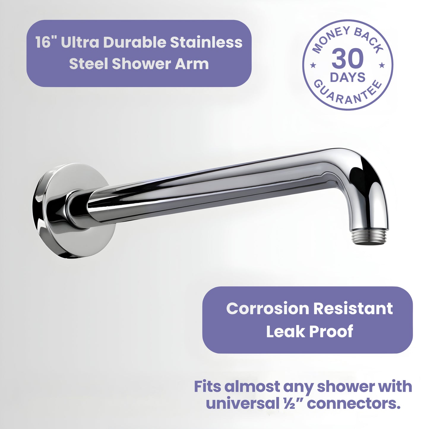 16 Inch Stainless Steel Shower Arm