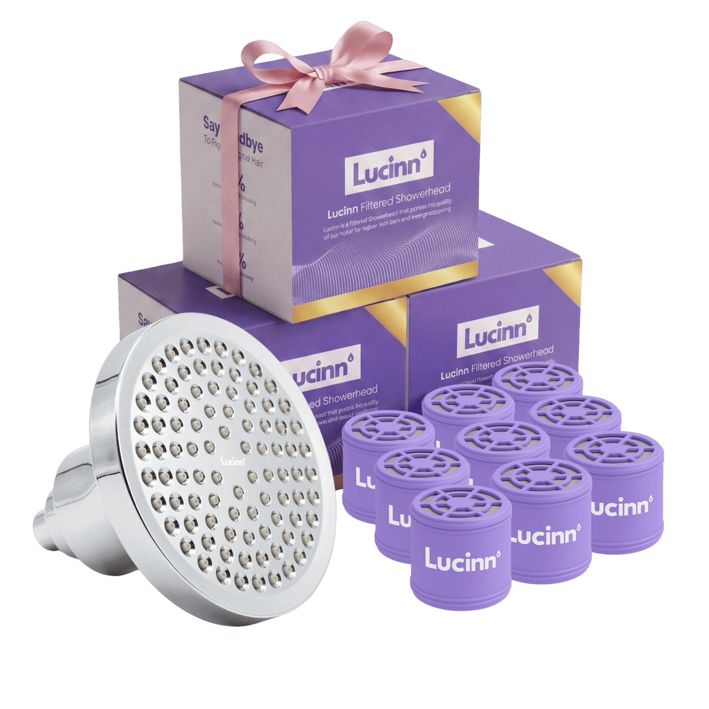 Lucinn Pro Filtered Showerhead Bundle