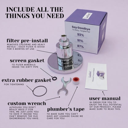 Lucinn Pro Rain Filtered Showerhead (Wall-Mounted)