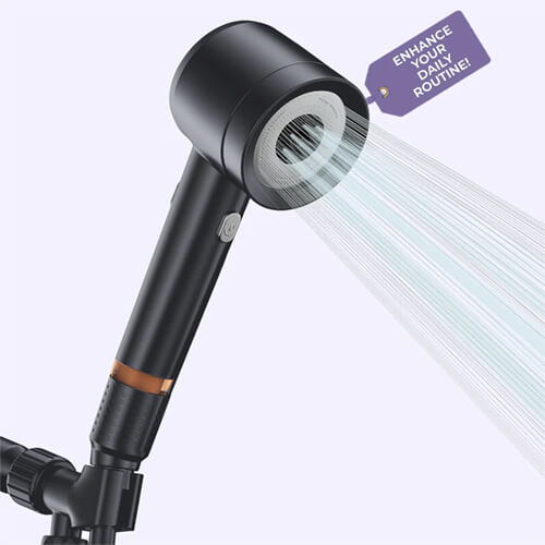 Lucinn Pro Handheld Filtered Showerhead for targeted rinsing after hard water buildup