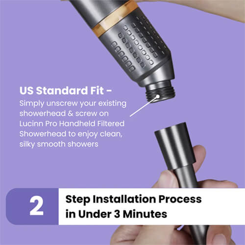 Lucinn Pro Handheld Filtered Showerhead
