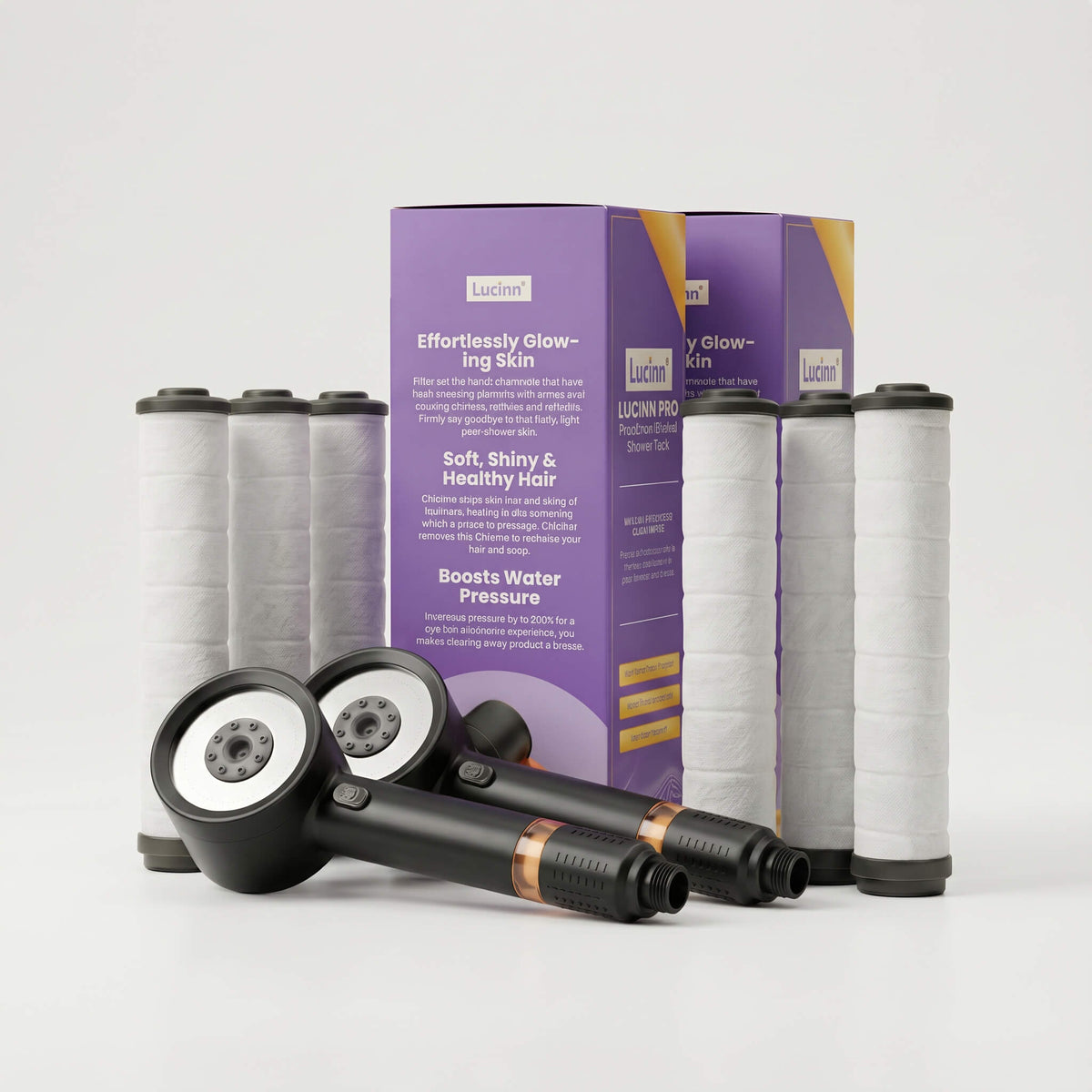 Lucinn Pro Filtered Handheld Showerhead Bundle