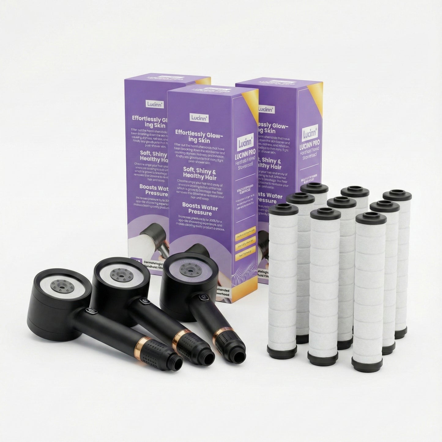Lucinn Pro Filtered Handheld Showerhead Bundle