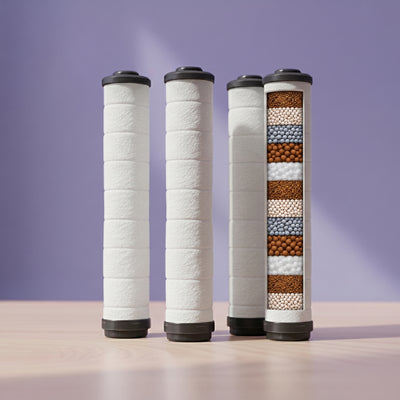 Lucinn handheld showerhead filter cartridge bundle for ongoing filtered shower upkeep