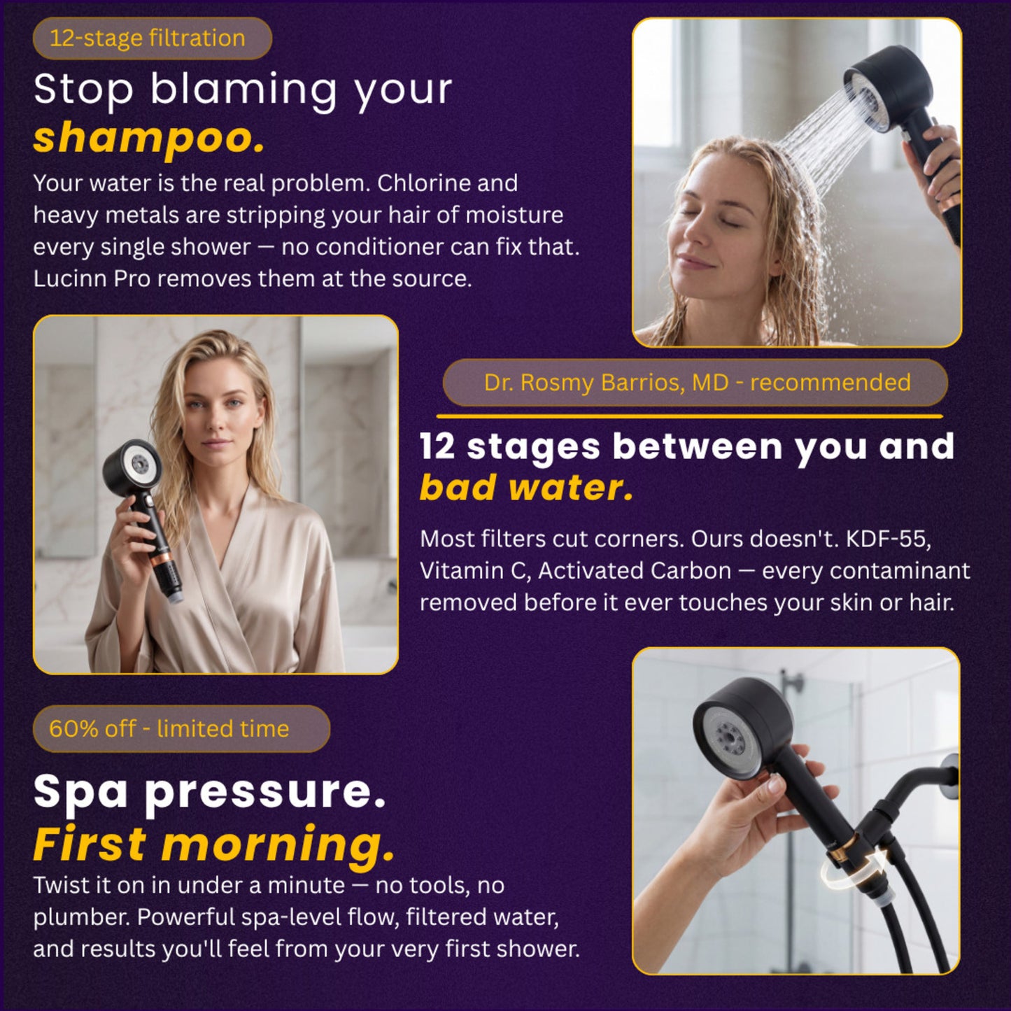 The Lucinn Pro Handheld Filtered Showerhead (2)