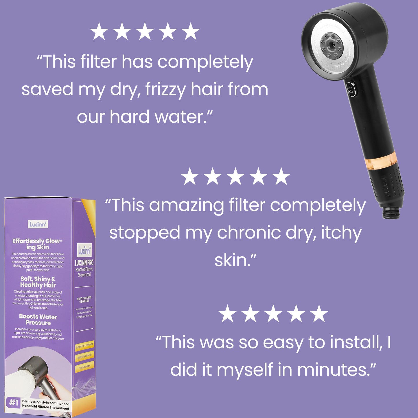 Lucinn Pro Handheld Filtered Showerhead