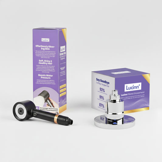 Lucinn Pro Duo Bundle for hair and skin shower filtration